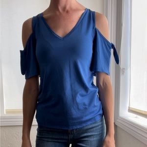 Royal Blue Cold-Shoulder Banana Republic Top, Size XS